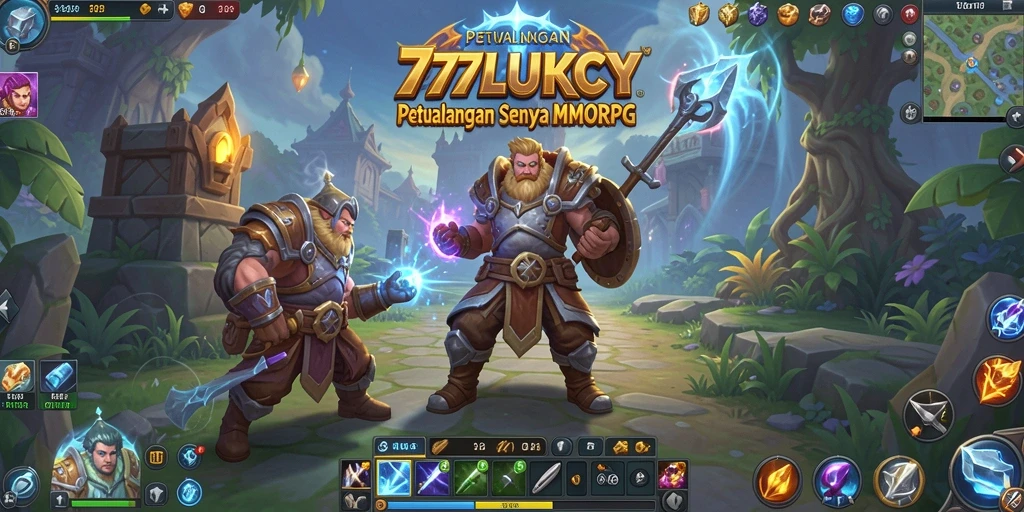 Screenshot gameplay <strong>777LUKCY</strong> menunjukkan petualangan epik di dunia MMORPG.