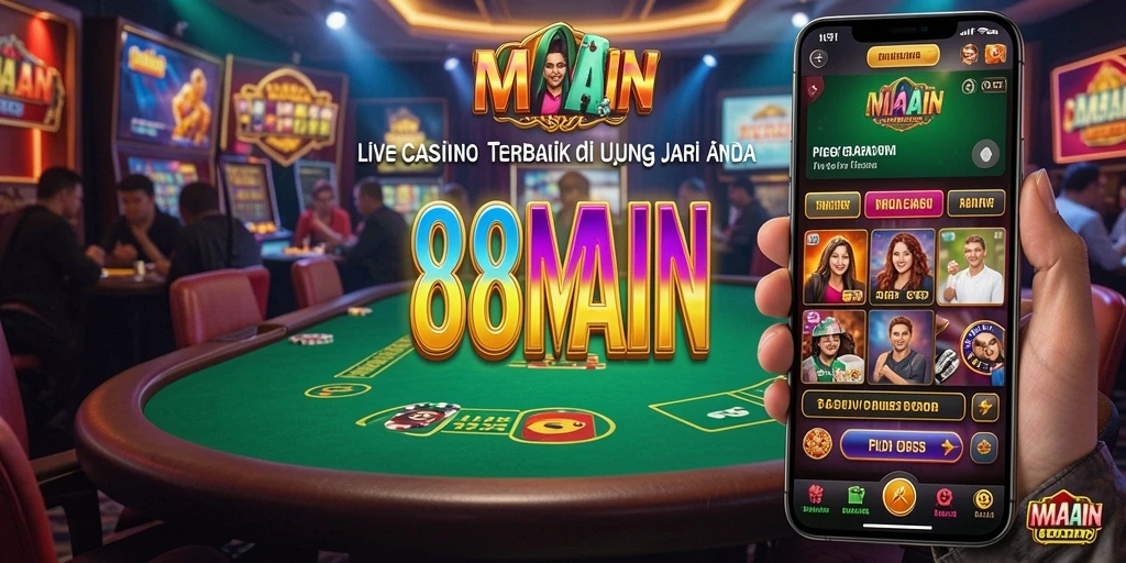 Screenshot gameplay 88MAIN dengan dealer langsung yang profesional.