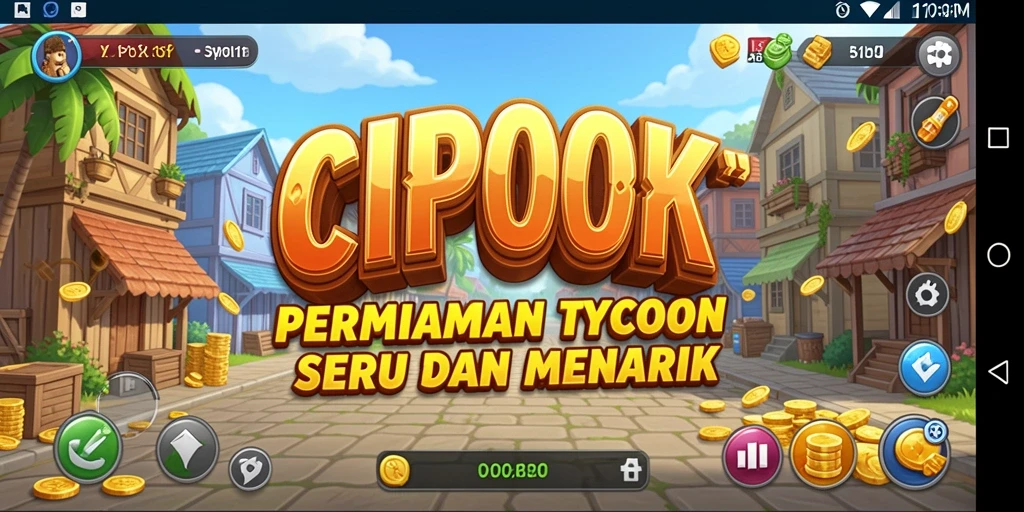 Tampilan gameplay CIPOK yang menggambarkan suasana bisnis yang dinamis.