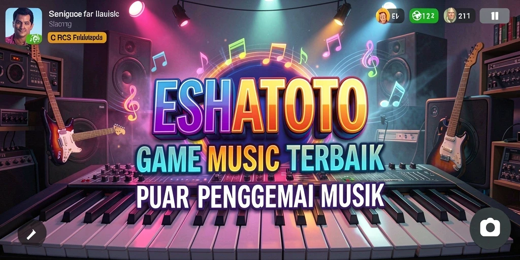 Tampilan gameplay ESHATOTO dengan berbagai pilihan lagu musik.