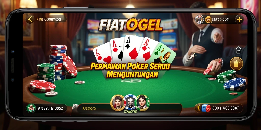Tampilan gameplay seru di FIATOGEL dengan fitur poker menarik.