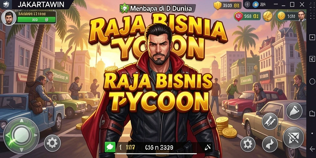 Screenshot gameplay JAKARTAWIN menampilkan pengelolaan bisnis yang menarik.