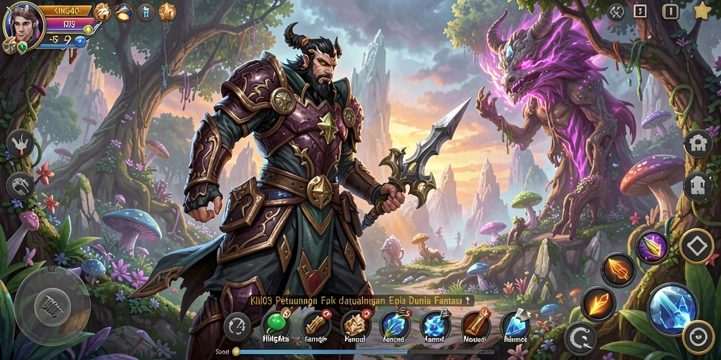 Tangkapan layar KING403 menampilkan aksi RPG yang mendebarkan.
