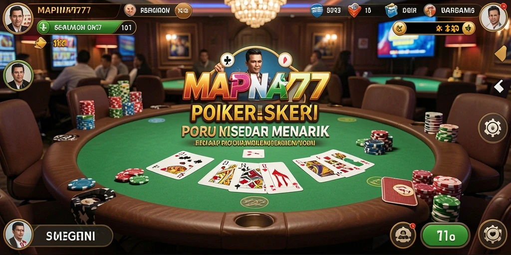 Tampilan gameplay seru dalam permainan Poker MAPNA777.