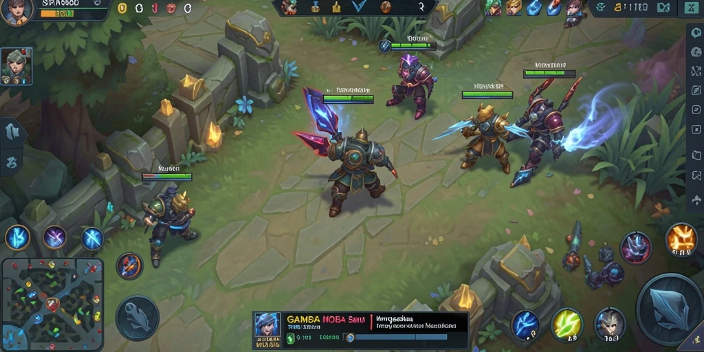 Tampilan aksi seru dalam gameplay MOBA MPOID.