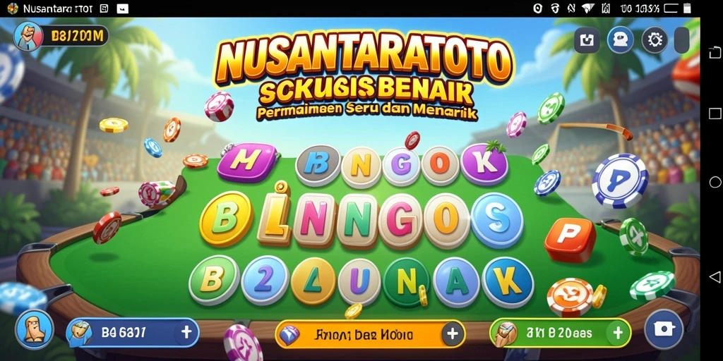 Screenshot gameplay NUSANTARATOTO menampilkan suasana Bingo yang seru.