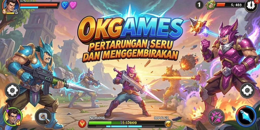 Tampilan gameplay seru di OKGAMES dengan aksi bertarung yang mendebarkan.