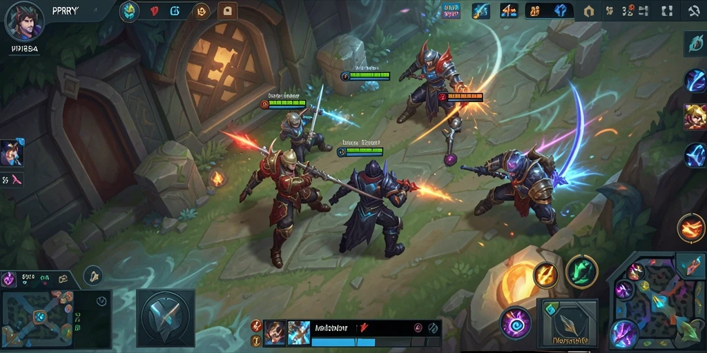 Screenshot gameplay <strong>PPRRYY</strong> yang menampilkan aksi seru tim bertarung.