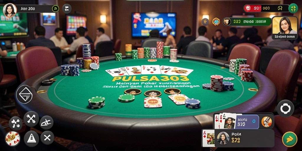 Gameplay Poker yang mendebarkan di PULSA303.