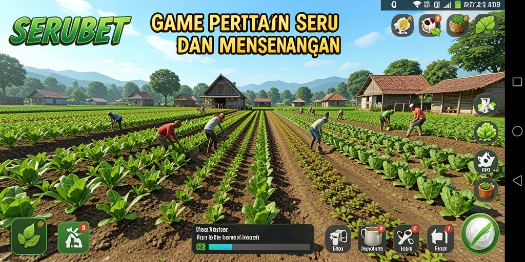 Tampilan seru gameplay pertanian dalam SERUBET.