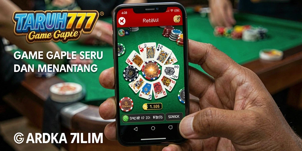 Tampilan gameplay Gaple yang seru dan menarik di TARUH777.