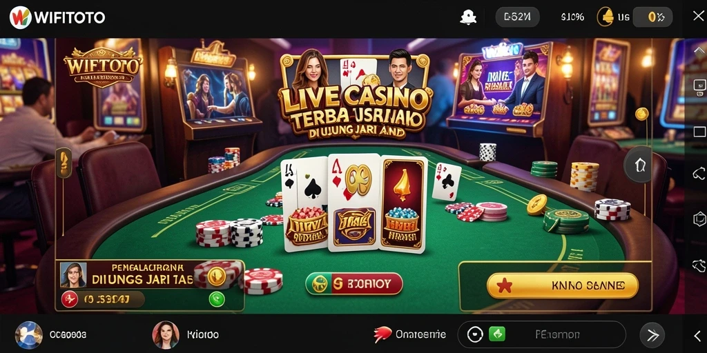 Tampilan menawan gameplay Live Casino di WIFITOTO.
