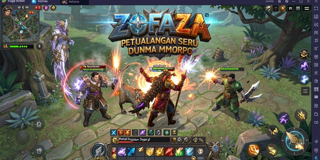 Gameplay ZOFAZA yang mendebarkan dalam dunia MMORPG.