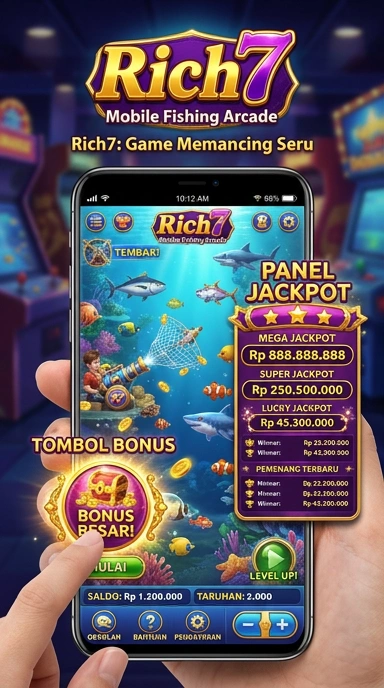 Screenshot aplikasi rich7 menampilkan antarmuka yang menarik.